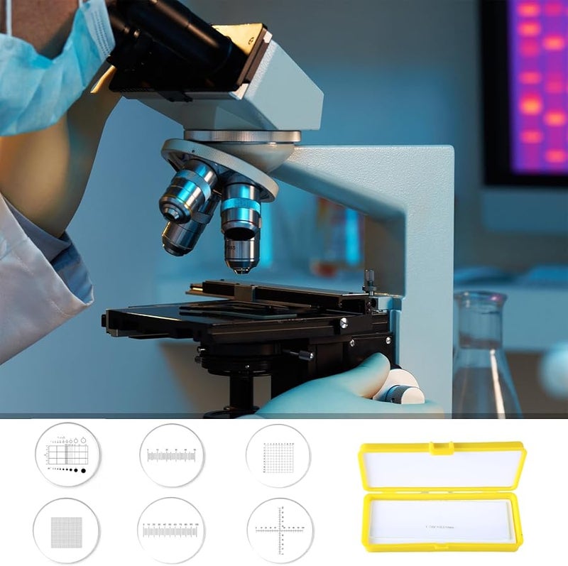 Microscope Calibration Slide Stage Micrometer Ocular Reticle C4 Color - Image 5